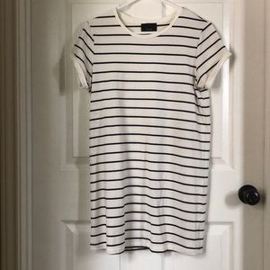 Lumiere black and white striped dress